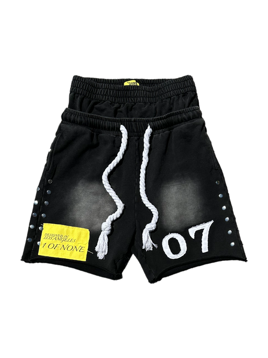 07 DOUBLE WAISTED SHORTS (BLACK)