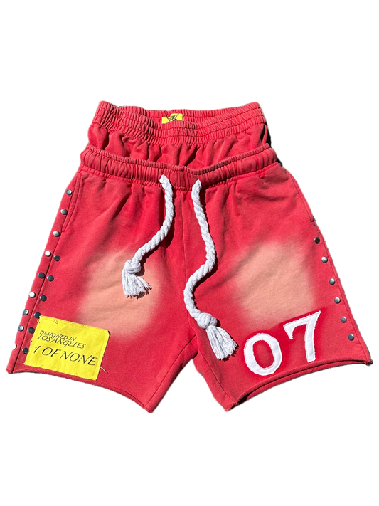 07 DOUBLE WAISTED SHORTS (RED)