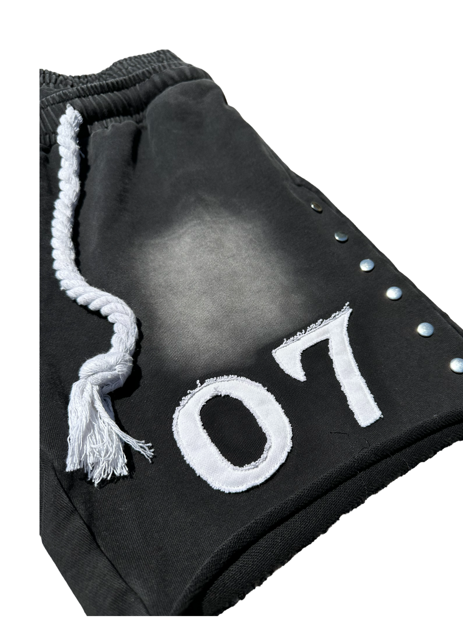 07 DOUBLE WAISTED SHORTS (BLACK)
